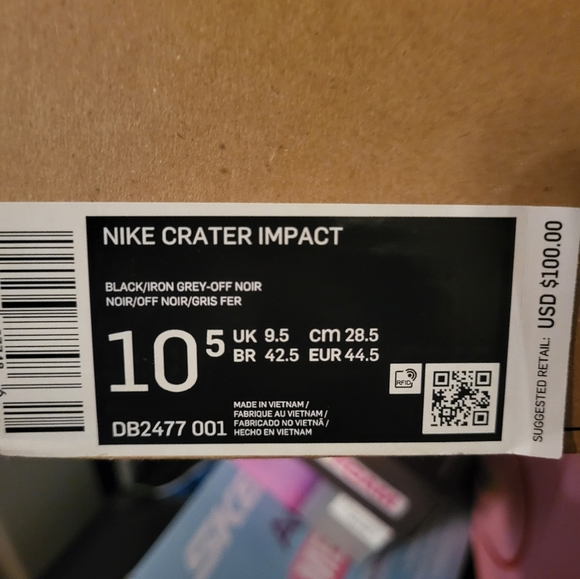 BRAND NEW Nike Crater Impact Black Shoe with White Bottom - Picture 7 of 8